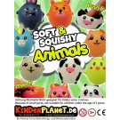Soft & Squishy Animals groß -  in 65mm Kapsel